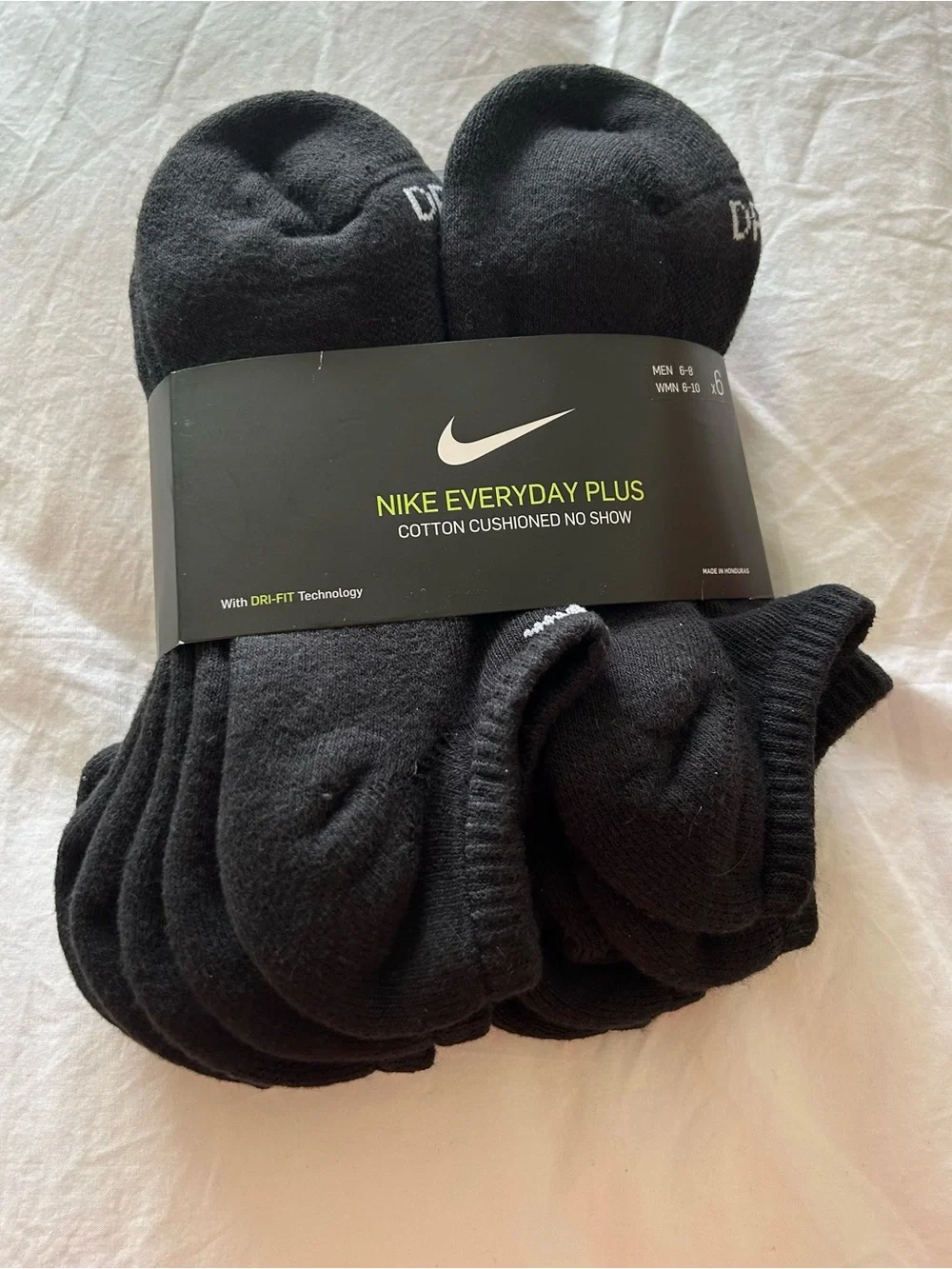 Nike Black Everyday Plus Cotton Cushioned Socks (6-Pack)